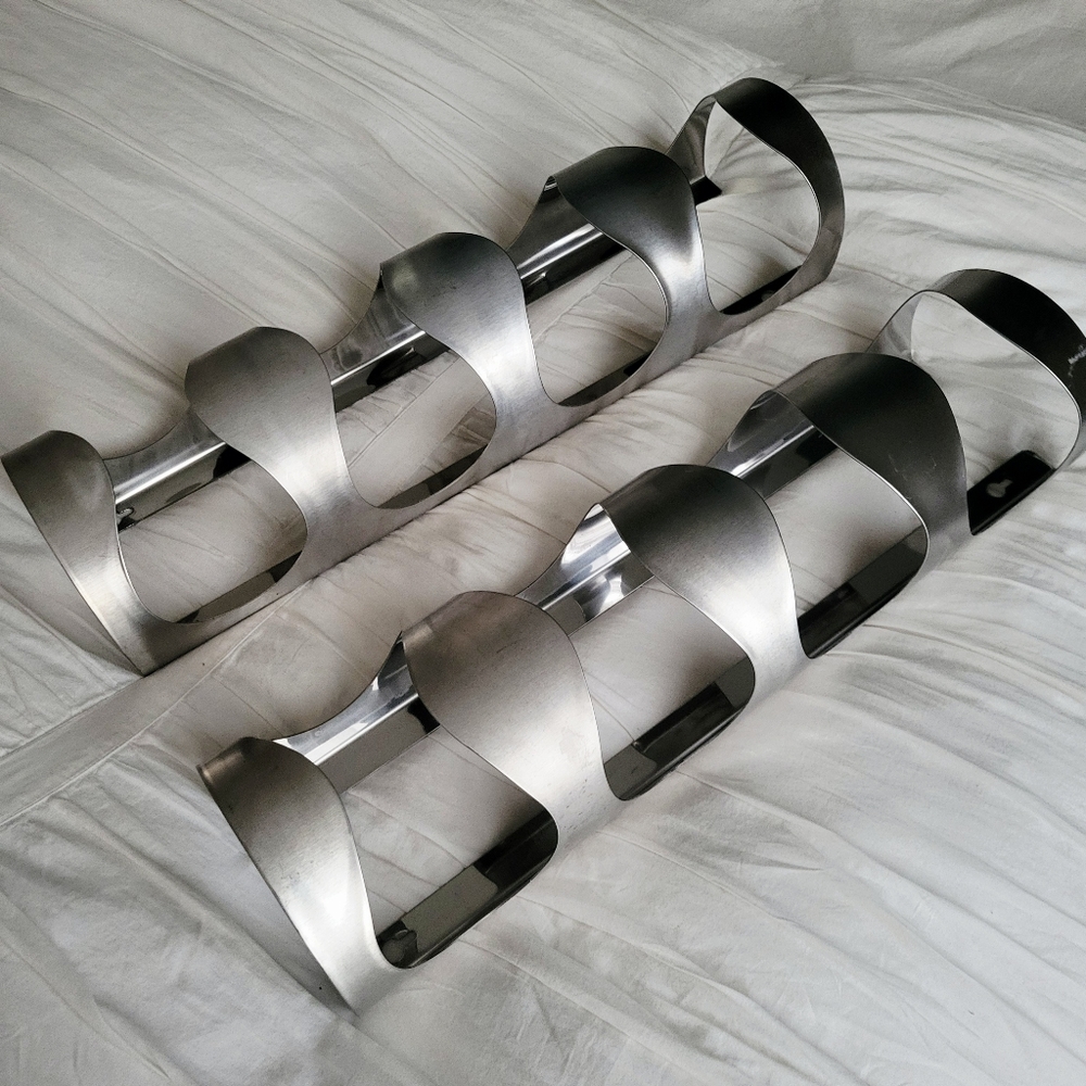 Retired IKEA VURM Stainless Steel Wall-Mounted Wine Rack - $40 Each